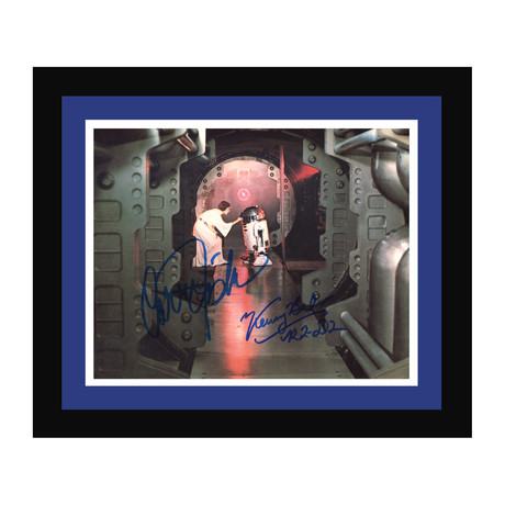 Princess Leia + R2-D2 // Carrie Fisher + Ken Baker Signed Photo