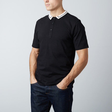 Charlie Short Sleeve Polo // Black