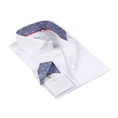 Colin Button-Up Shirt // White + Slate