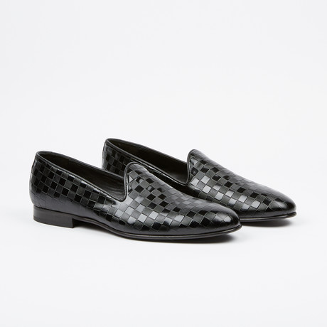 Checkered Printed Loafer // Blue