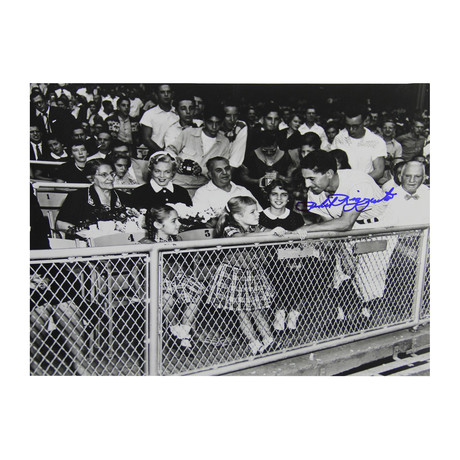 Phil Rizzuto Signed In Stands Photo