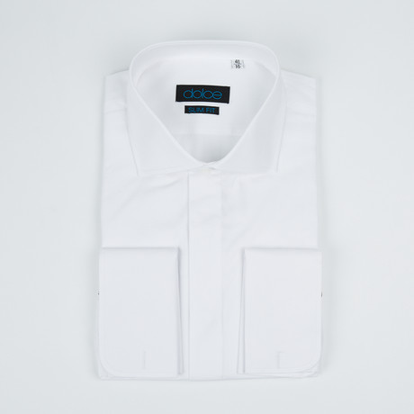 Bella Vita // Slim Fit French Cuff Button-Up Shirt // White