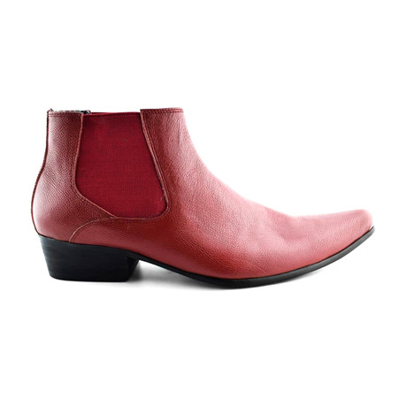 Veer Point Toe Chelsea Boot // Red