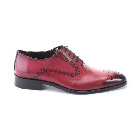 Perforated Toe Brogue Oxford // Bordeaux