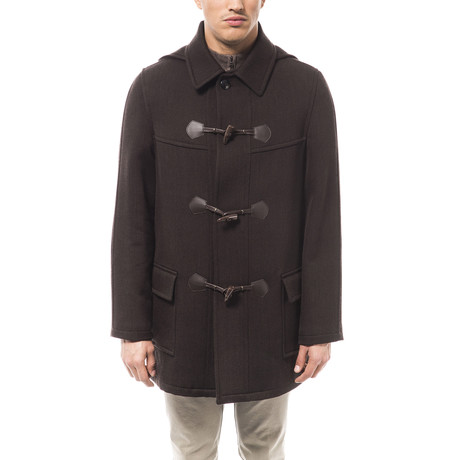 Long Toggle Coat // Brown