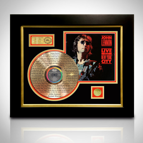 Gold Laser Cut LP // John Lennon // New York