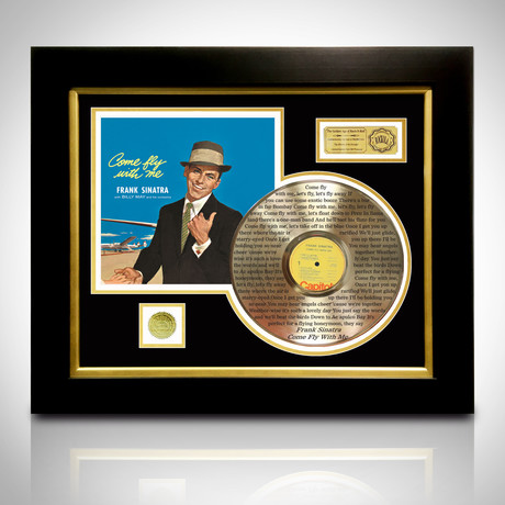 Gold Laser Cut LP // Frank Sinatra // Come Fly With Me