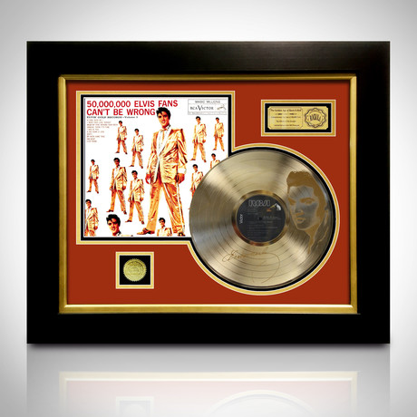 Gold Laser Cut LP // Elvis Presley // 50,000,000