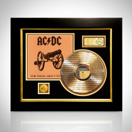 Gold Laser Cut LP // ACDC // About To Rock