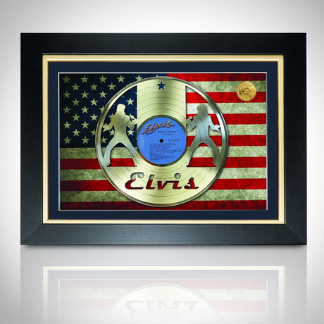Gold Laser Cut LP // Elvis // Silhouette