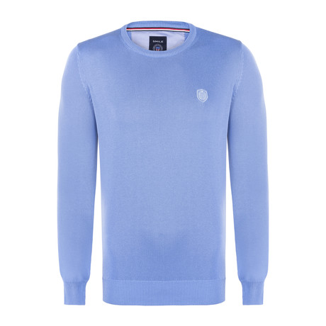 Adams Garment Dyed Round Neck Pullover // Light Blue