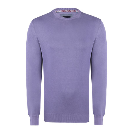 Bredal Garment Dyed Round Neck Pullover // Purple