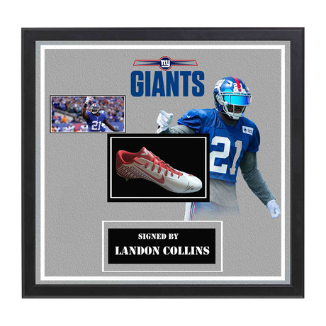 Signed + Framed Cleat // Landon Collins