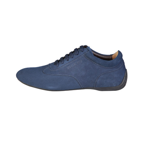 Imola Suede Low Top Sneaker // Dark Blue