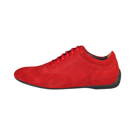 Imola Suede Low Top Sneaker // Red, Black