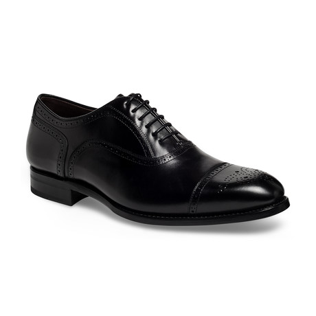 District Quarter Brogue Oxford // Black