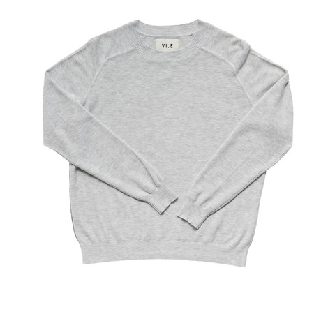 Piquet Knitted Sweater // Silver Cloud