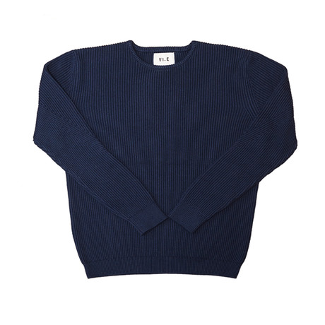Knitted Sweater // Deep Ocean