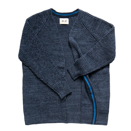 Knitted Cardigan // Storm Blue