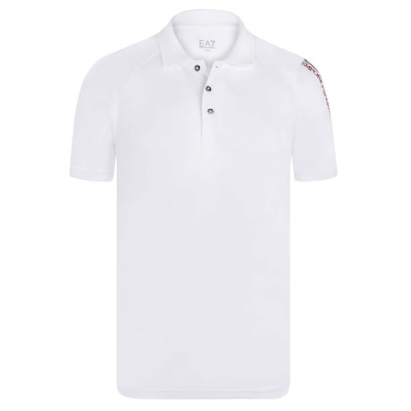 Sleeve Logo Polo // White