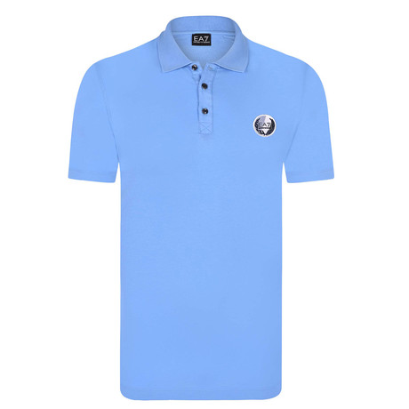 Chest Patch Polo // Light Blue