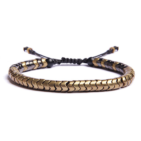 Brass Snake Beaded Bracelet