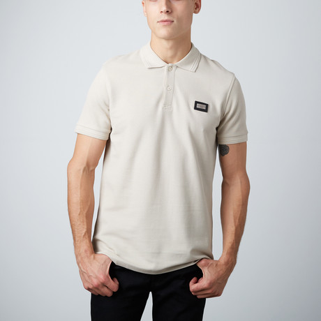 Short Sleeve Polo Shirt // Beige