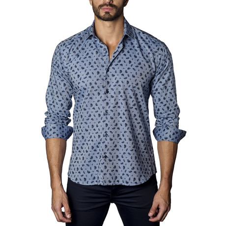 Paisley Long Sleeve Shirt // Chambray Navy