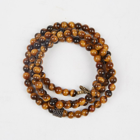 Healing Stone 2-In-1 Necklace + Wrap Bracelet // Tiger's Eye
