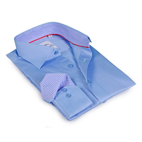Traston Button-Up Shirt // Light Blue + Light Blue