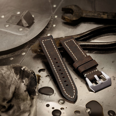Aeromeister Watch Strap // Dark Brown Leather // S11