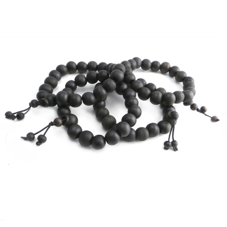 Wood Prayer Bead Bracelet // Set of 4