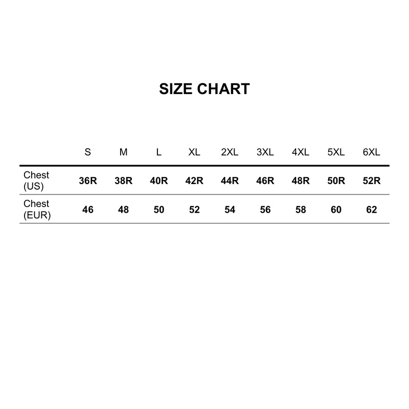 Members Only Size Chart