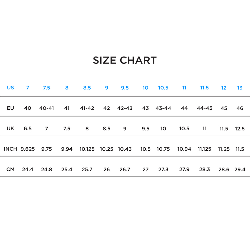 Pedro Shoes Size Chart