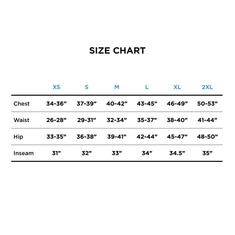 Nomad Pants Size Chart
