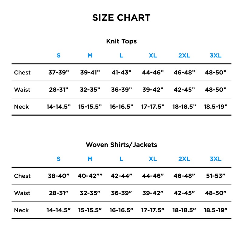 Size Chart - PX Clothing