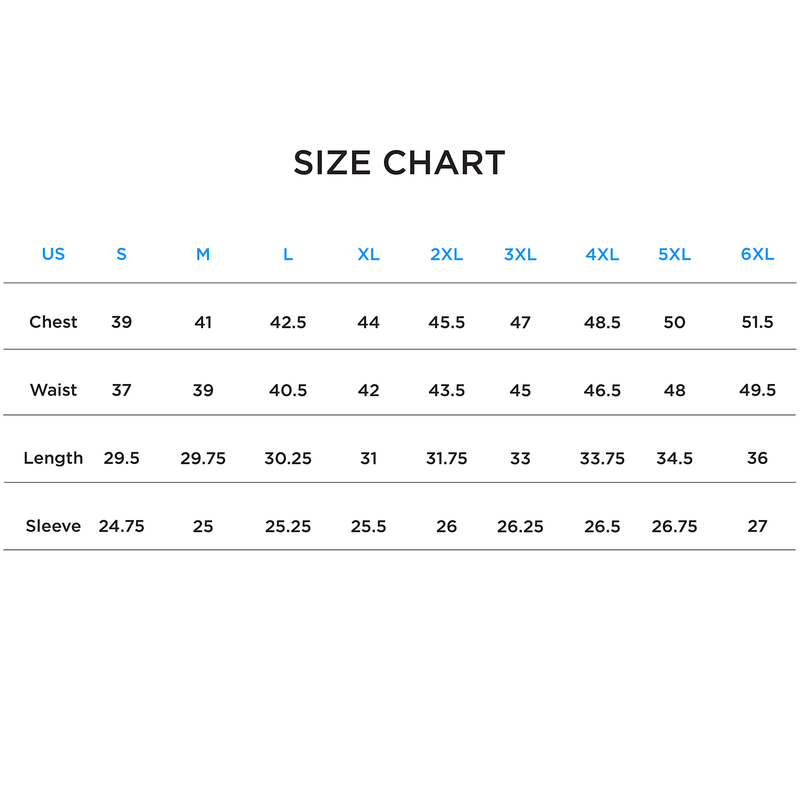 Gregory Size Chart