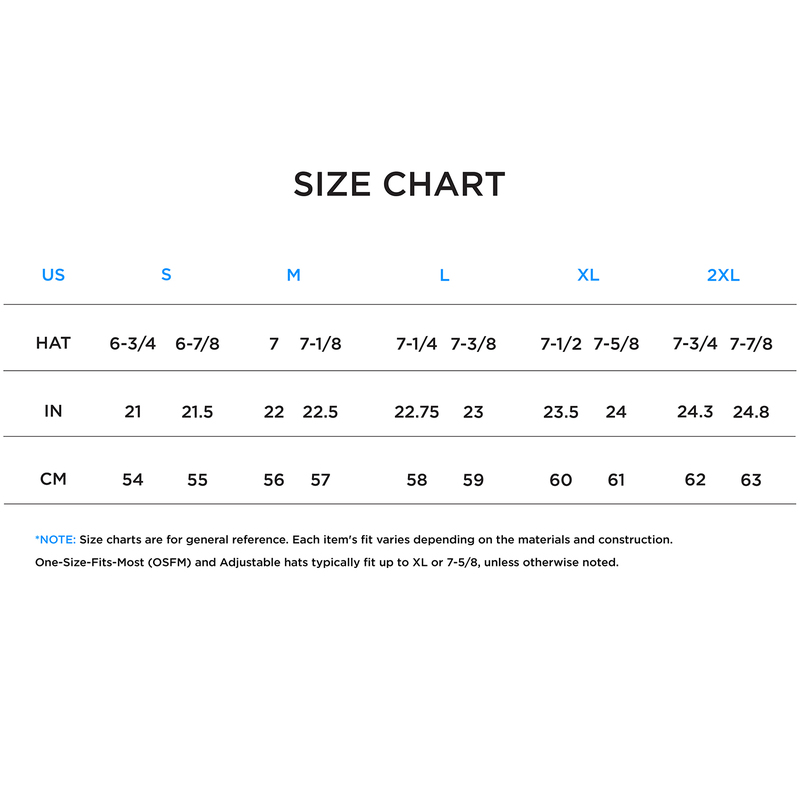 Kangol Size Chart