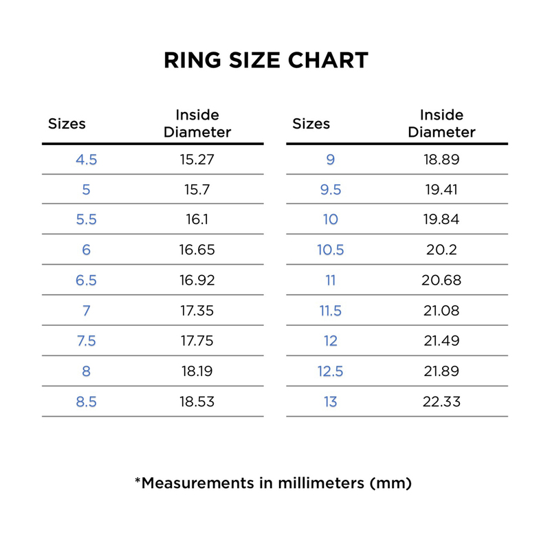 bulgari ring size chart