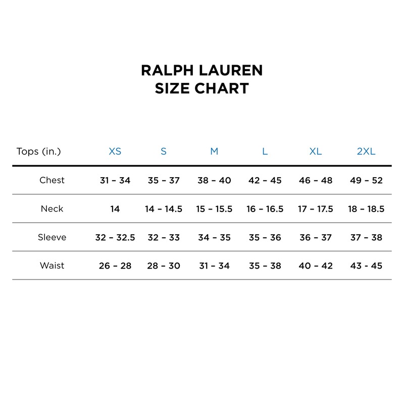 Polo Ralph Men S Size Chart