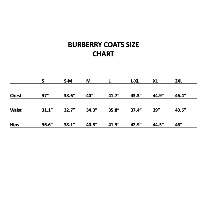 Burberry Jacket Size Chart