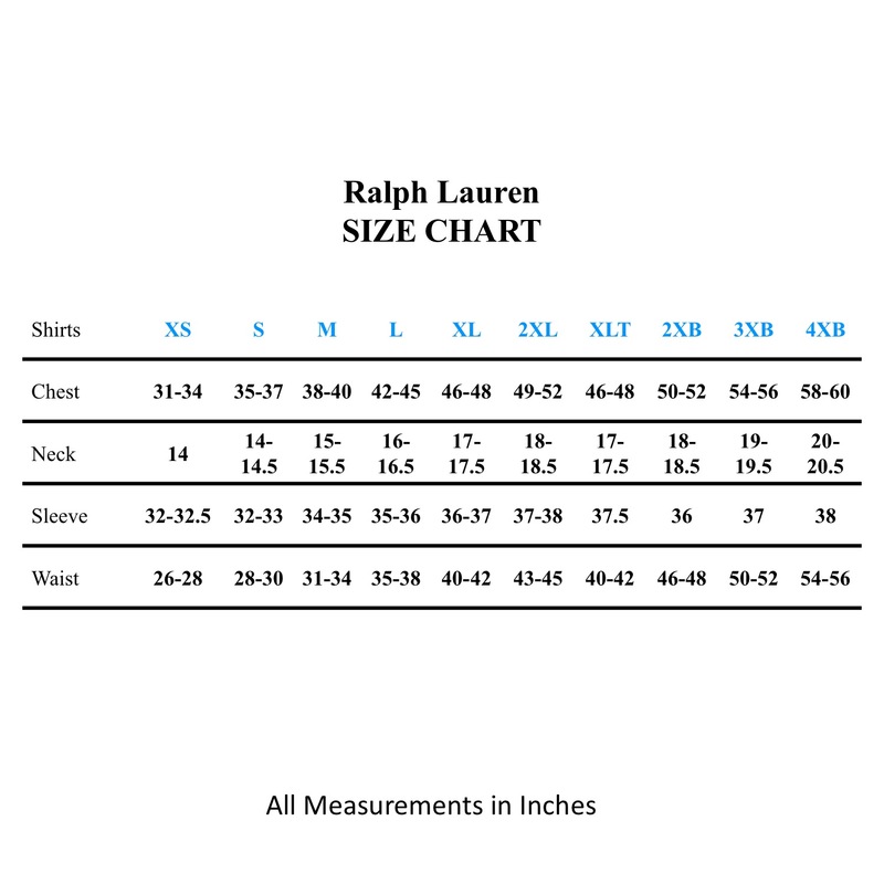 Ralph Sweater Size Chart