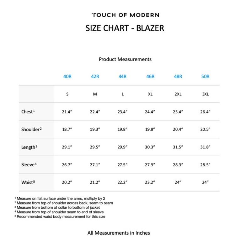 Big And Blazer Size Chart