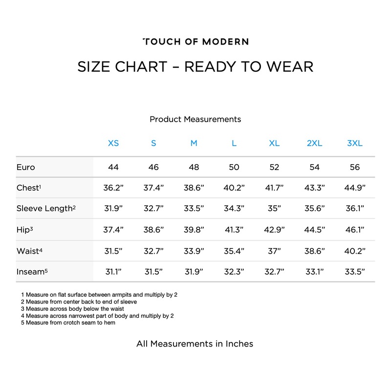 hugo boss shorts size guide