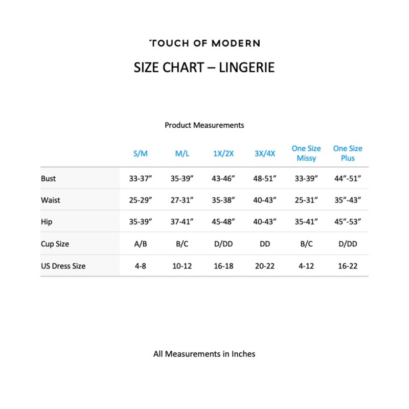 Rene Rofe Size Chart