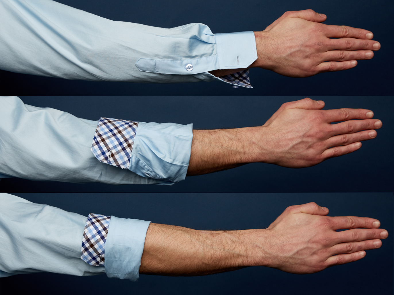 How to Roll Up Shirt Sleeves: 1 Shirt, 2 Sleeves, 3 Ways to Roll ...