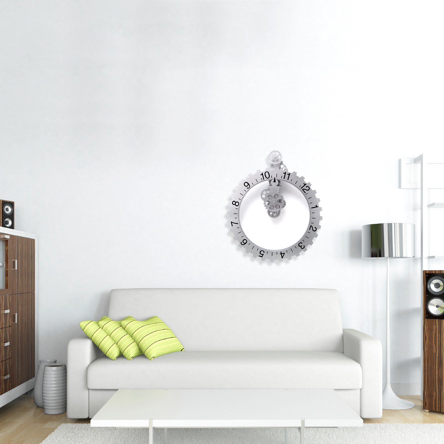 Big Wheel Hour Wall Clock Kikkerland Touch of Modern