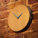 Edge Clock Oak Blue