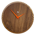 Edge Clock Walnut Orange