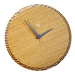 Edge Clock Oak Grey